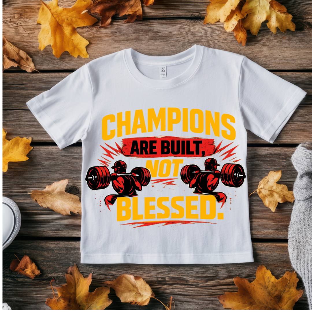 Champions are Built Not Blessed - Unisex Classic Crew T-Shirt