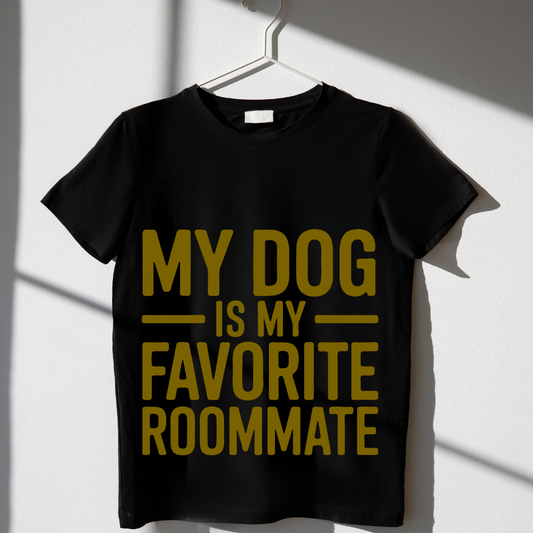 My Dog is my Fav Rommate - Unisex Classic Crew T-Shirt
