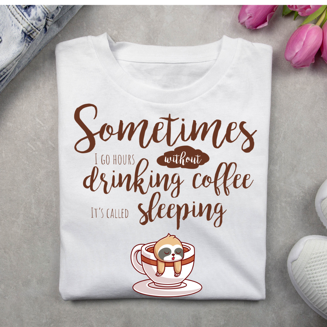 Unisex Classic Crew Coffee Crave themed Graphic Printed T-Shirt