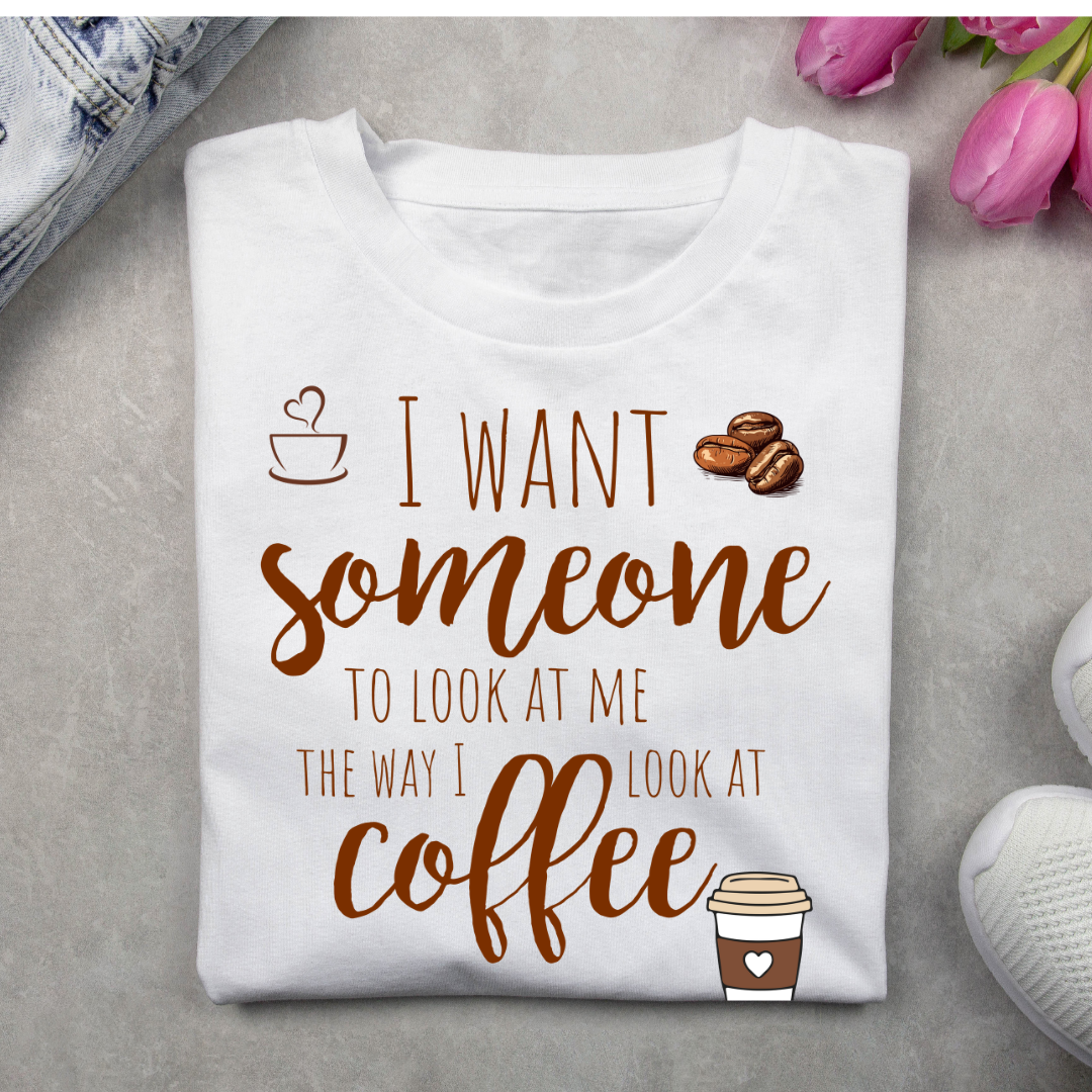 Unisex Classic Crew Coffee Love themed Graphic Printed T-Shirt