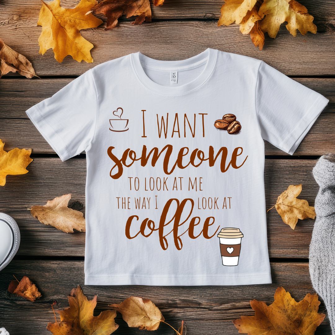 Unisex Classic Crew Coffee Love themed Graphic Printed T-Shirt