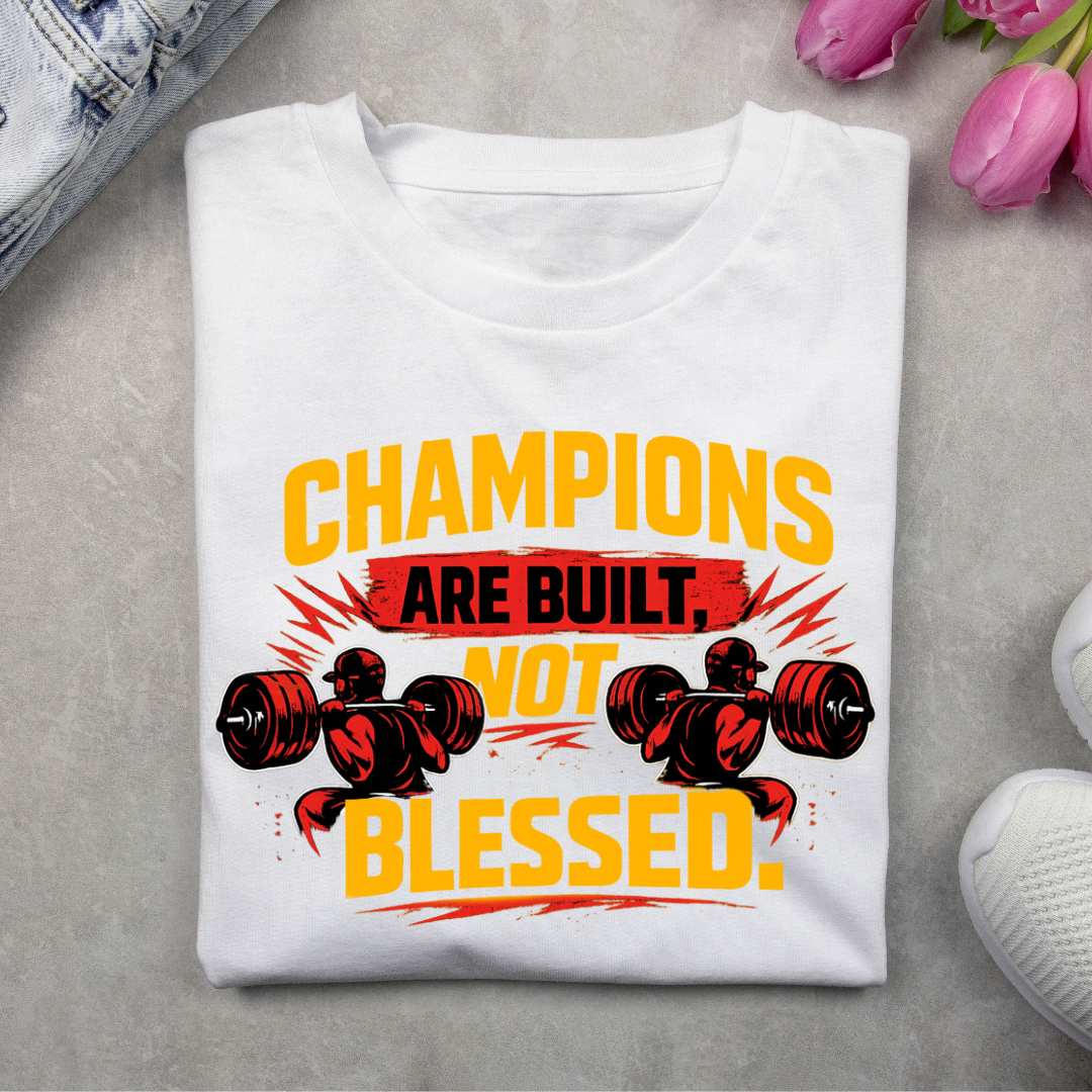 Champions are Built Not Blessed - Unisex Classic Crew T-Shirt