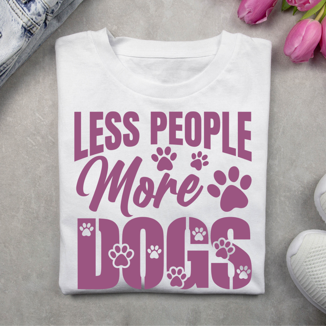 Less People More Dogs - Unisex Classic Crew T-Shirt