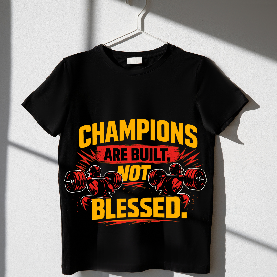 Champions are Built Not Blessed - Unisex Classic Crew T-Shirt