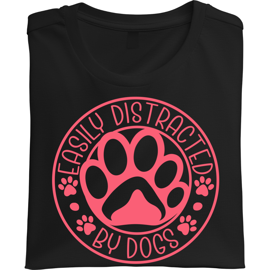 Easily Distracted by Dogs - Unisex Classic Crew T-Shirt