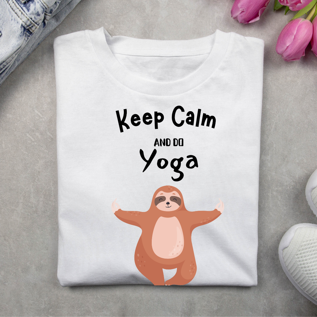 Unisex Classic Crew Yoga themed Graphic Printed T-Shirt