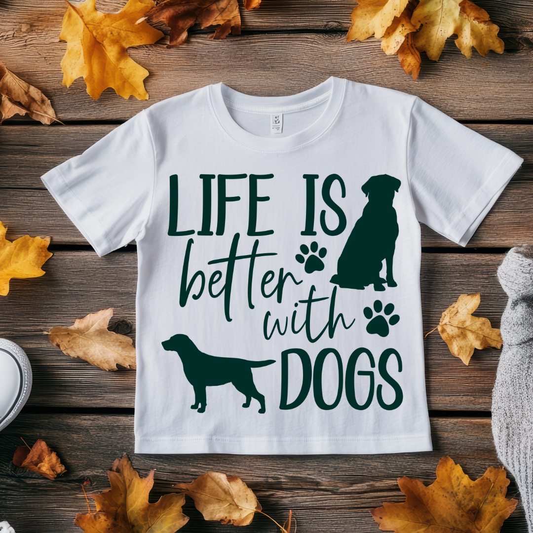 Life is better with Dogs - Unisex Classic Crew T-Shirt