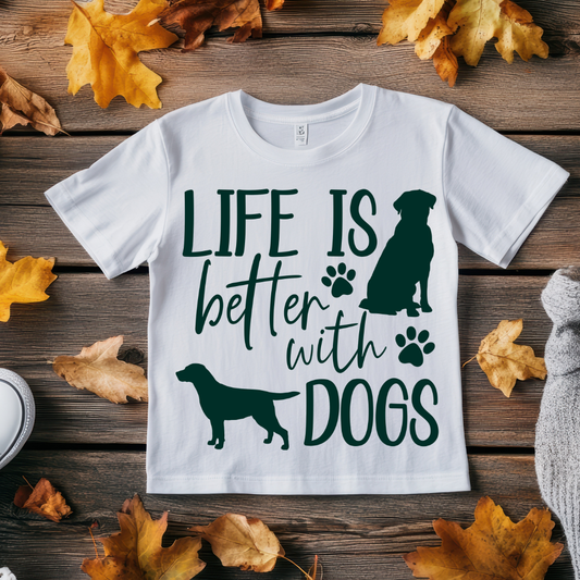 Life is better with Dogs - Unisex Classic Crew T-Shirt