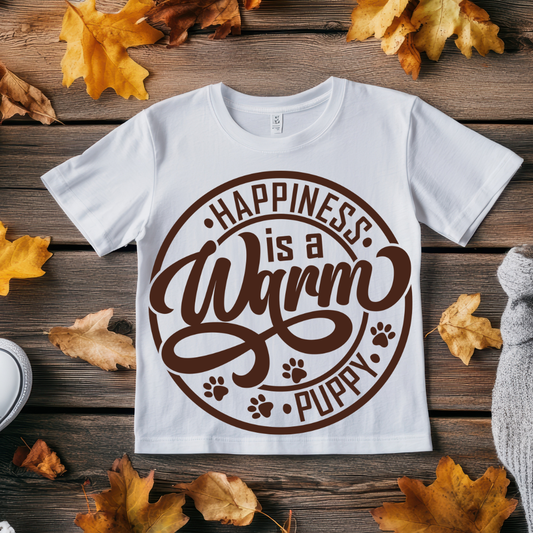 Happiness is a Warm Puppy - Unisex Classic Crew T-Shirt